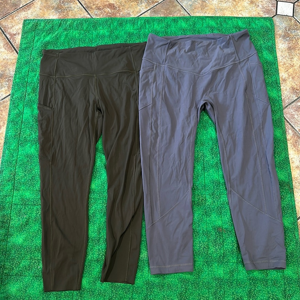 2 Lululemon athletic leggings size 12